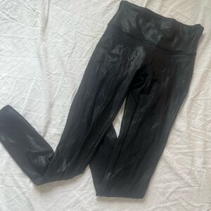 SPANX Black Faux Leather Leggings